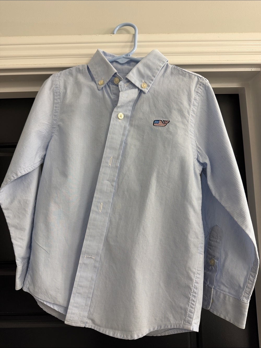 Vineyard Vines Boy’s Light Blue Pinstripe Button-Down Shirt